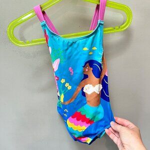Mini Boden Cross Back Mermaid Bathing Suit -‎ Size 2-3y